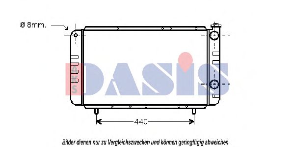 180480N AKS+DASIS Cooling System Radiator, engine cooling