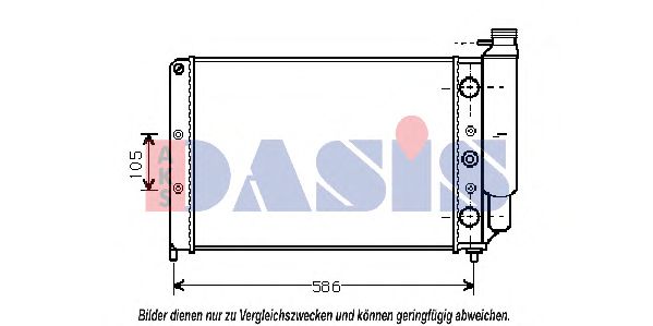 180500N AKS+DASIS Kühler, Motorkühlung