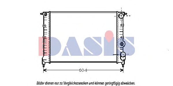 180960N AKS+DASIS Kühler, Motorkühlung