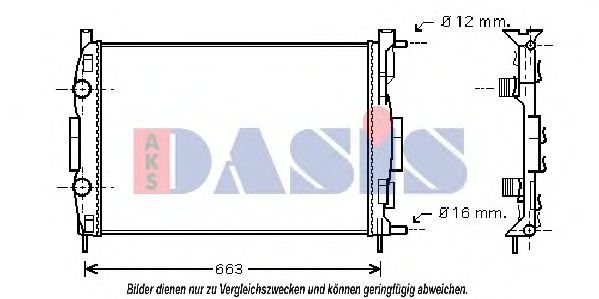 181002N AKS+DASIS Kühler, Motorkühlung