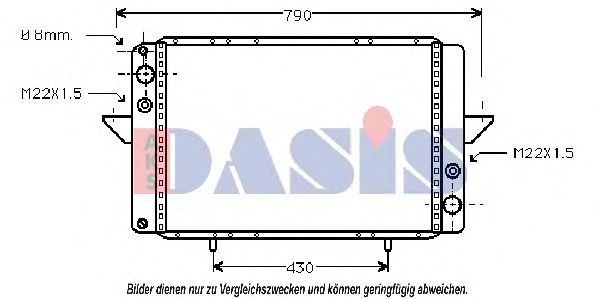 181240N AKS+DASIS Kühler, Motorkühlung