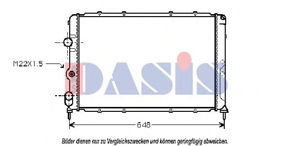 181350N AKS+DASIS Kühler, Motorkühlung