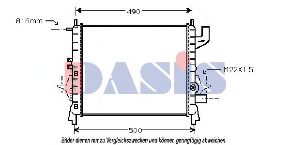 181390N AKS+DASIS Cooling System Radiator, engine cooling