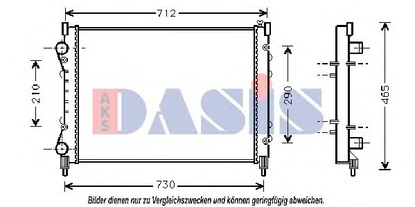 181510N AKS+DASIS Cooling System Radiator, engine cooling