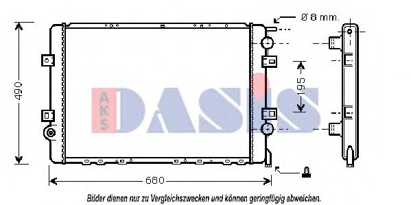 181780N AKS+DASIS Kühler, Motorkühlung