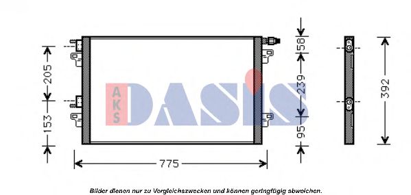182031N AKS+DASIS Kondensator, Klimaanlage