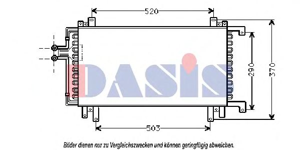 182100N AKS+DASIS Kondensator, Klimaanlage