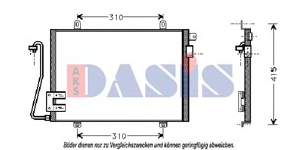 182170N AKS+DASIS Air Conditioning Condenser, air conditioning