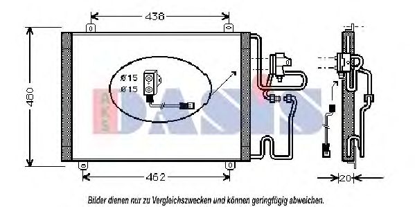182230N AKS DASIS Kondensator, Klimaanlage