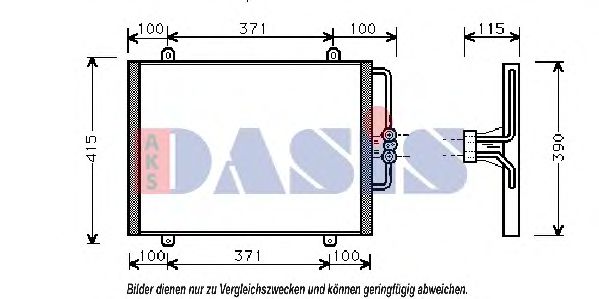 182270N AKS+DASIS Air Conditioning Condenser, air conditioning