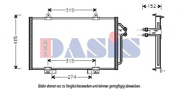182310N AKS+DASIS Air Conditioning Condenser, air conditioning