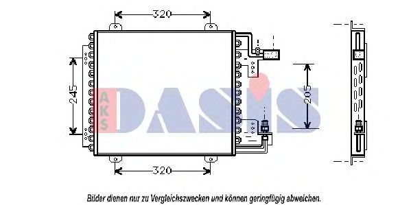 182320N AKS+DASIS Kondensator, Klimaanlage