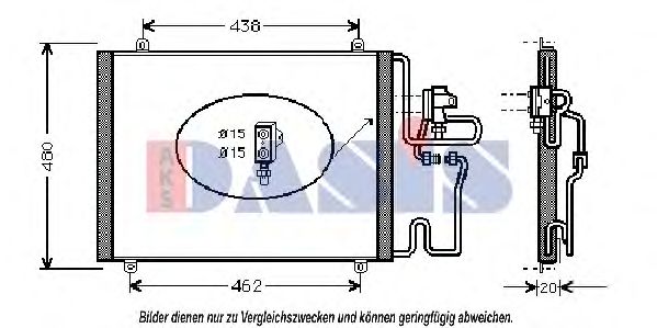 182330N AKS+DASIS Condenser, air conditioning