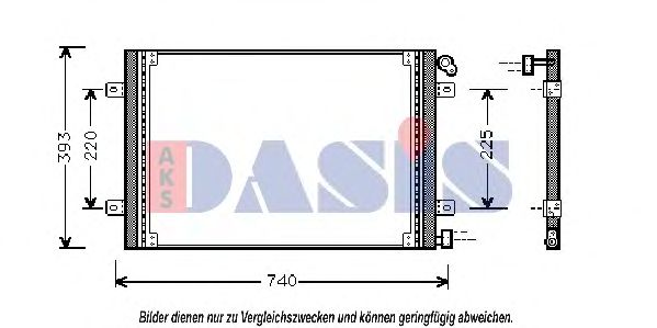 182430N AKS+DASIS Kondensator, Klimaanlage