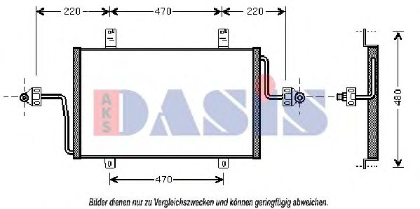 182450N AKS+DASIS Kondensator, Klimaanlage