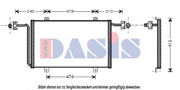 182460N AKS+DASIS Air Conditioning Condenser, air conditioning