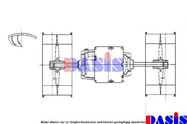 188011N AKS+DASIS Heating / Ventilation Electric Motor, interior blower