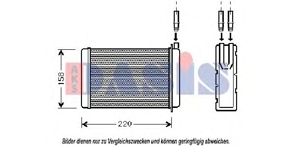 189008N AKS+DASIS Heating / Ventilation Heat Exchanger, interior heating
