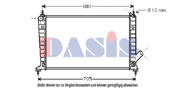 190002N AKS+DASIS Kühler, Motorkühlung