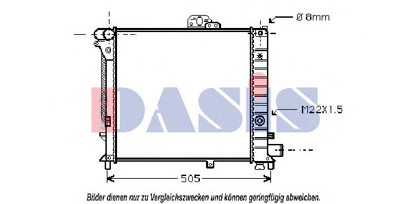 190070N AKS+DASIS Cooling System Radiator, engine cooling