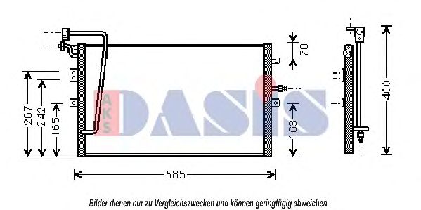 192060N AKS+DASIS Condenser, air conditioning
