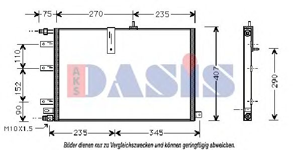 192070N AKS+DASIS Air Conditioning Condenser, air conditioning