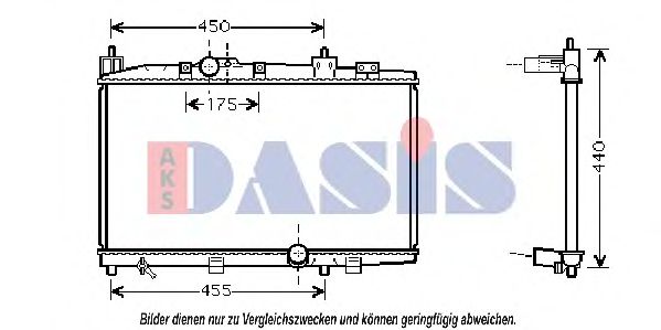 210114N AKS+DASIS Cooling System Radiator, engine cooling