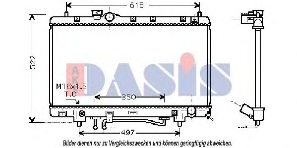 210119N AKS+DASIS Cooling System Radiator, engine cooling