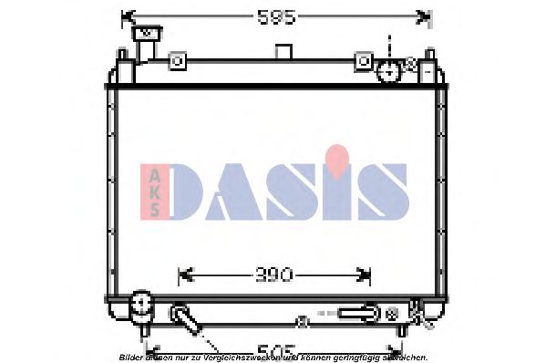 210131N AKS DASIS Радиатор, охлаждение двигателя