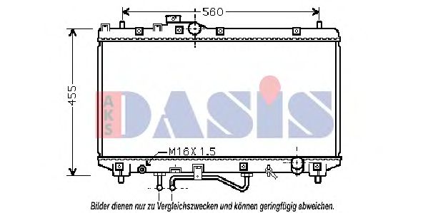 210194N AKS+DASIS Cooling System Radiator, engine cooling
