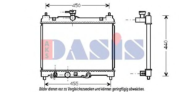 210201N AKS+DASIS Cooling System Radiator, engine cooling