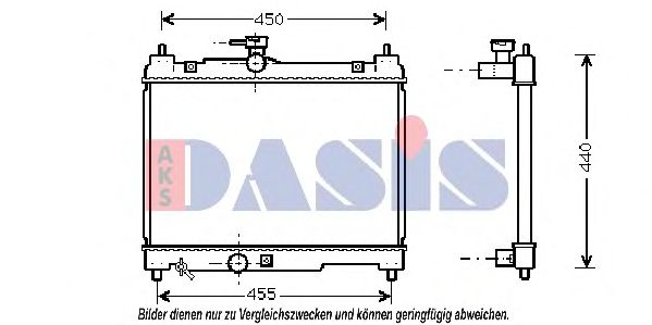 211700N AKS DASIS Radiator, engine cooling