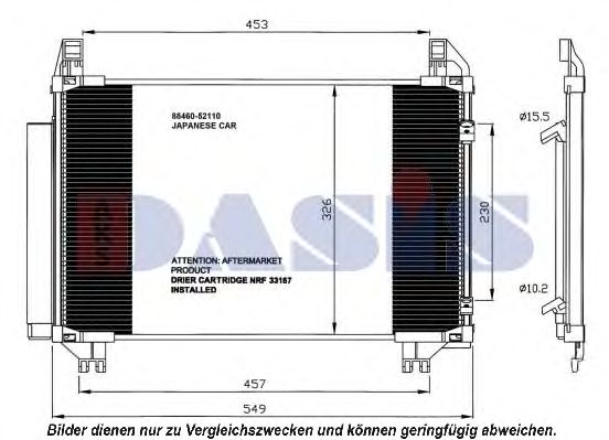 212054N AKS+DASIS Condenser, air conditioning