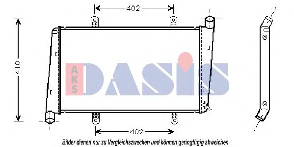 220002N AKS+DASIS Cooling System Radiator, engine cooling