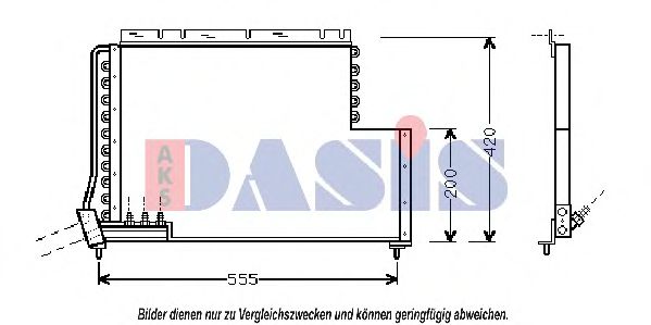 222090N AKS+DASIS Air Conditioning Condenser, air conditioning