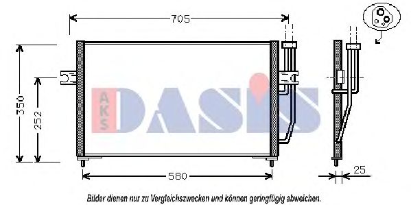222150N AKS DASIS Condenser, air conditioning
