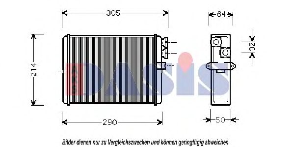 229110N AKS+DASIS Heating / Ventilation Heat Exchanger, interior heating