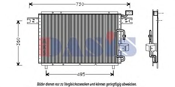 232030N AKS+DASIS Air Conditioning Condenser, air conditioning
