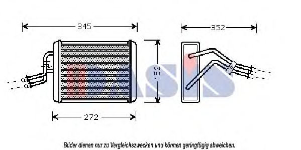 259001N AKS DASIS Heat Exchanger, interior heating
