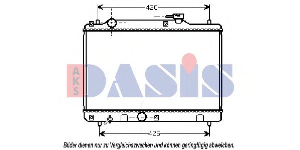 320380N AKS+DASIS Cooling System Radiator, engine cooling