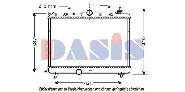 370005N AKS+DASIS Cooling System Radiator, engine cooling