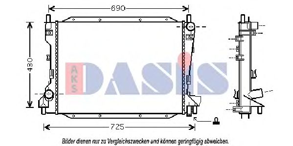 370020N AKS+DASIS Cooling System Radiator, engine cooling