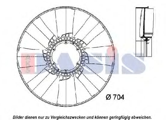398007N AKS+DASIS Fan Wheel, engine cooling