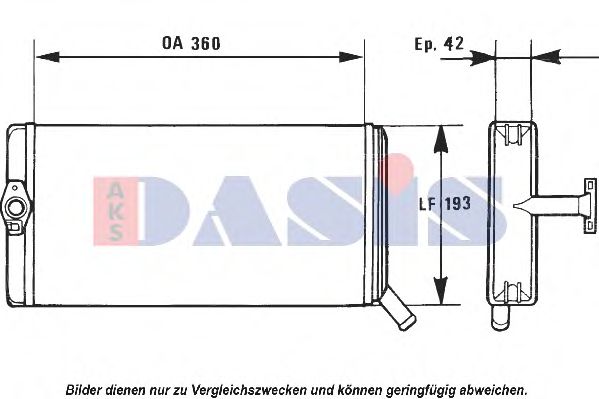 399040N AKS+DASIS Heat Exchanger, interior heating