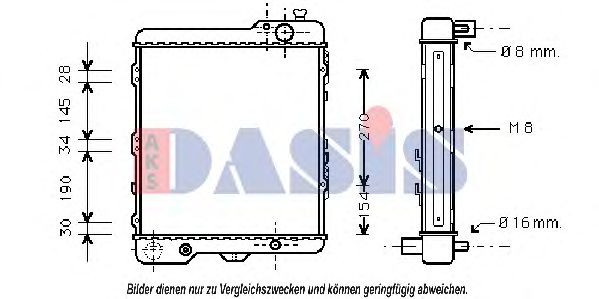 480570N AKS+DASIS Cooling System Radiator, engine cooling