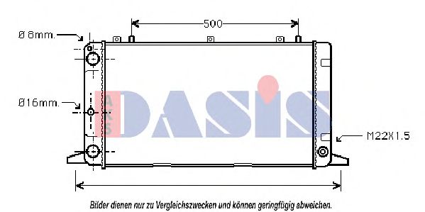 480640N AKS+DASIS Kühler, Motorkühlung