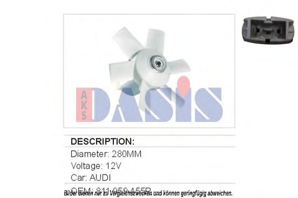 488020N AKS+DASIS Cooling System Fan, radiator