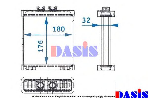 489140N AKS+DASIS Heating / Ventilation Heat Exchanger, interior heating