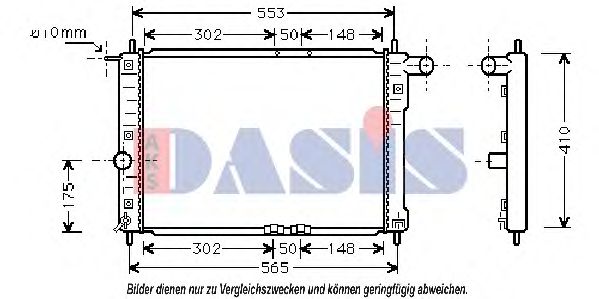 510005N AKS+DASIS Kühler, Motorkühlung