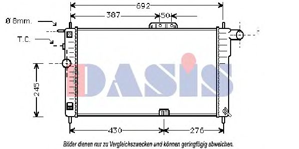 510010N AKS+DASIS Cooling System Radiator, engine cooling